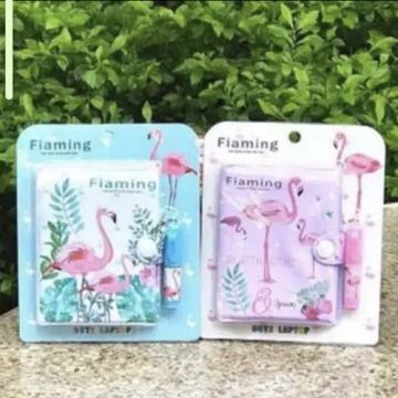 Flamingo Mini Defter Ve Kalem Seti (16 Adet)