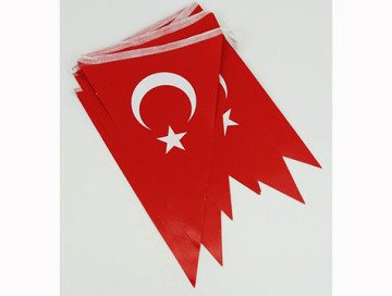 Üçgen Flama Türk Bayrağı Duvar Süsü