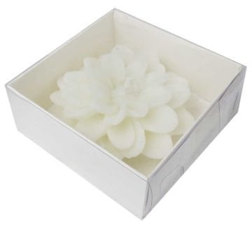 Dekoratif Çiçek Görünümlü Beyaz Mum(5 Adet)