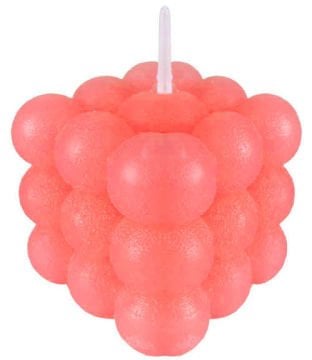 Dekoratif Mini Bubble Kırmızı Mum 4.5cm (25 Adet)