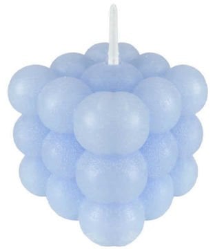 Dekoratif Mini Bubble Mavi Mum 4.5cm (25 Adet)