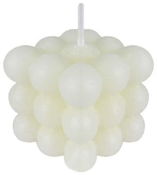 Dekoratif Mini Bubble Beyaz Mum 4.5cm (25 Adet)