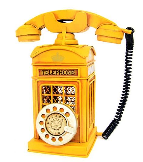 Dekoratif Nostaljik Metal Ahizeli Telefon Kumbara