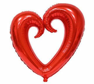 Kalpli Kırmızı Folyo Balon 40 Inc