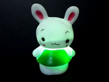 Sevimli Tavşan Tasarım Renk Değiştiren Işıklı Gece lambası