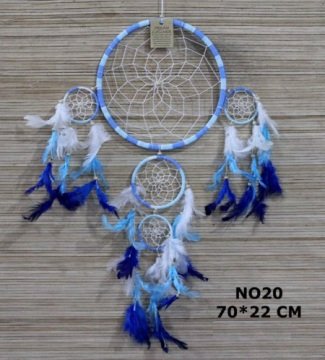 Örümcek Ağı Tüylü Rüya Düş Kapanı Dream Catcher (70 cm x 22 cm)