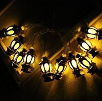 20'Li Kandil Şeklinde Dekoratif Zincirli Gaz Lambası Işık (4 mt)