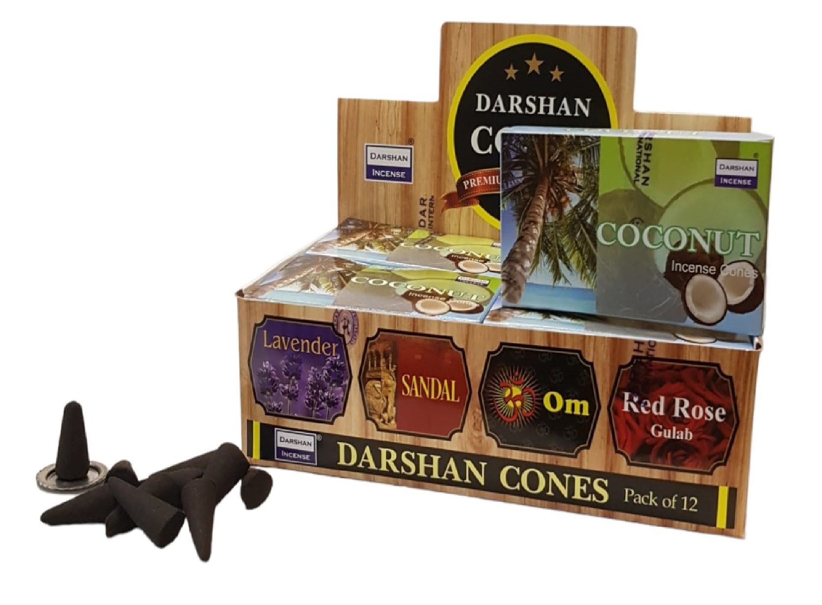 Darshan Hindistan Cevizi Konik Tütsü Coconut Incense Cones (120 Adet)