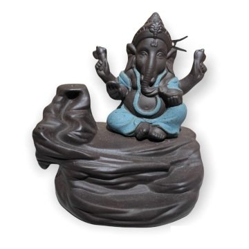 Dekoratif Seramik Ganesha Geri Akış Backflow Tütsülük