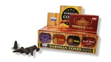 Darshan Maharaja Gold Konik Tütsü Incense Cones (120 Adet)