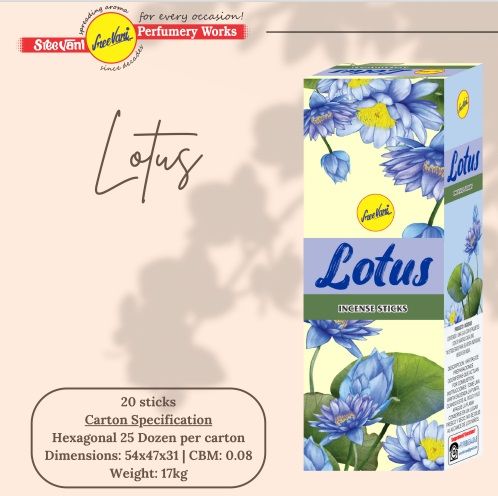 Sree Vani Lotus Çubuk Tütsü Incense Sticks (120 Adet)