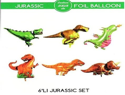 Dinozorlar Folyo Balon Set 6 Adet