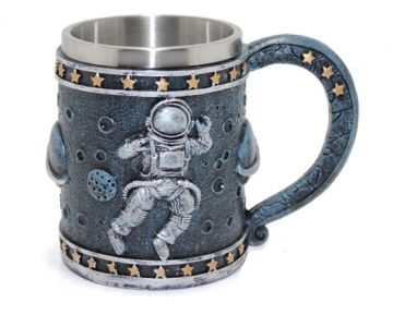 Astronot Polyester Kaplı Metal Kupa Bardak