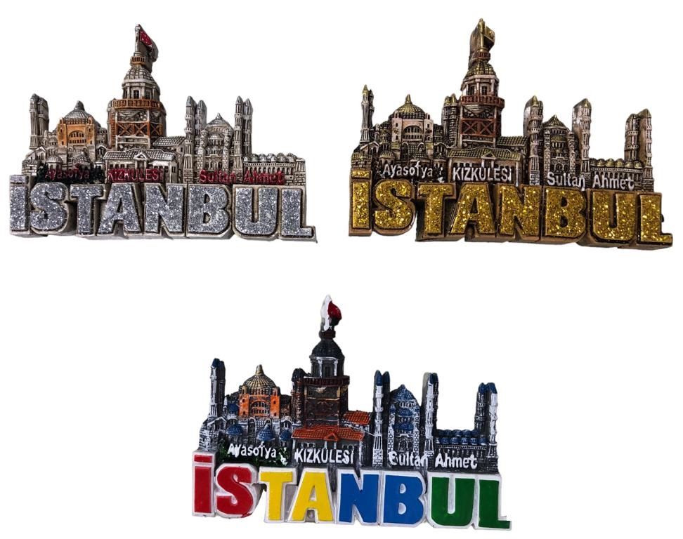Ayasofya Kız Kulesi Sultan Ahmet Tasarımlı Polyester Magnet (12 Adet)