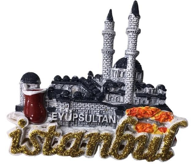 Eyüp Sultan İstanbul Tasarımlı Polyester Magnet (12 Adet)