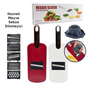 5 Başlıklı Hazneli Meyve Sebze Dilimleyici