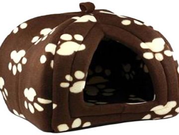Peluş Kedi Köpek Yatağı Kulübesi