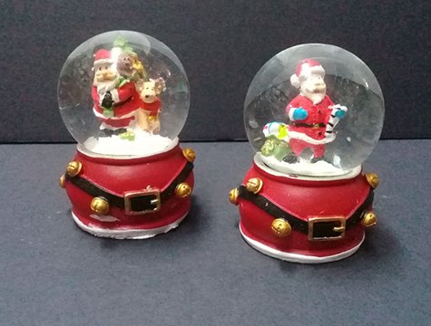 Dekoratif Hediyelik Noel Baba Mini Cam Kar Küresi