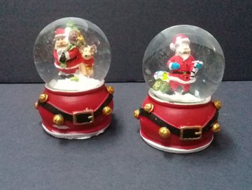 Dekoratif Hediyelik Noel Baba Mini Cam Kar Küresi