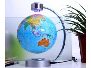 Havada Duran Manyetik Işıklı Dünya Levitating Globe