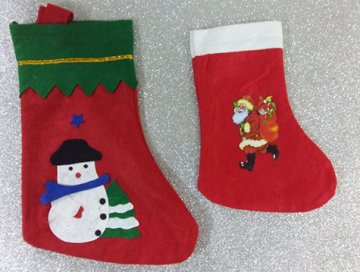 Kırmızı Noel Baba Hediye Çorabı