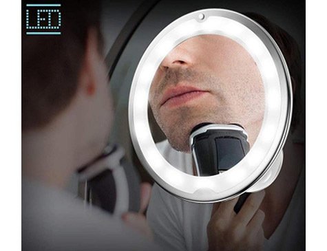 Flexıble 10x Zoomlu Esnek Işıklı Çerçeveli Makyaj Aynası