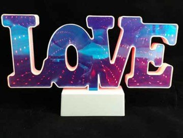 Love Sonsuz Ayna Led Işıklı Sihirli Tünel Gece Lambası