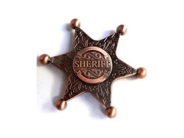 Metal Sheriff Stres Çarkı Fidget Spinner Hand Spinner