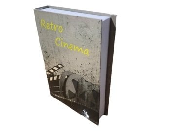 Retro Cinema Baskılı Kitap Tasarımlı Hediye Kutusu