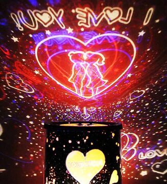 Star Lover Romantik Kalp Projeksiyonlu Gece Lambası