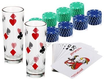 Poker Oyunu Seti Drikkespil (63 Parça)