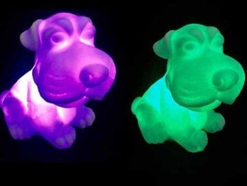Renk Değiştiren Işıklı Köpek Masaüstü Gece Lambası