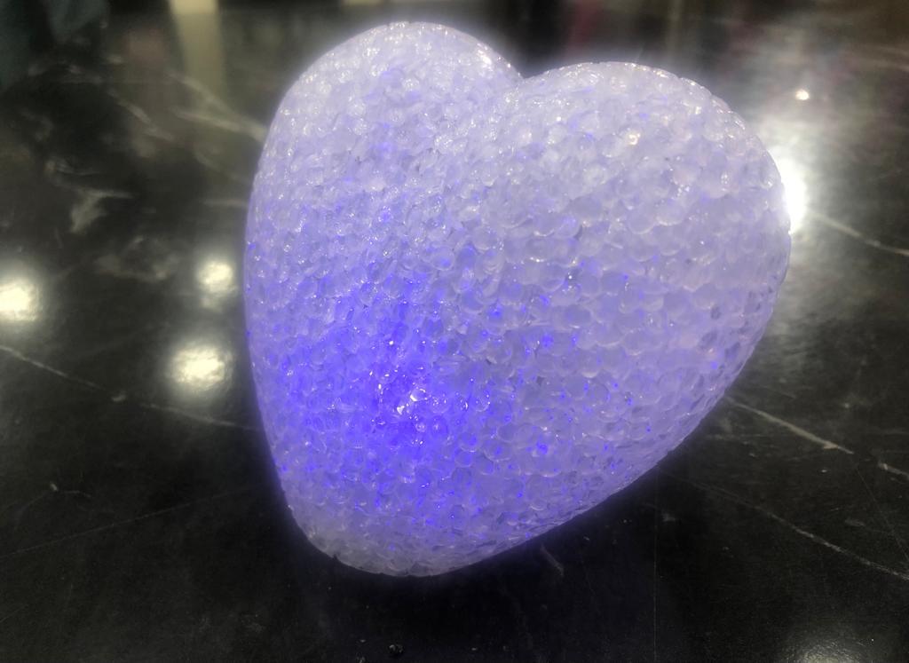 Dekoratif Renk Değiştiren Kalp Lamba Işıklı Led Gece Lambası