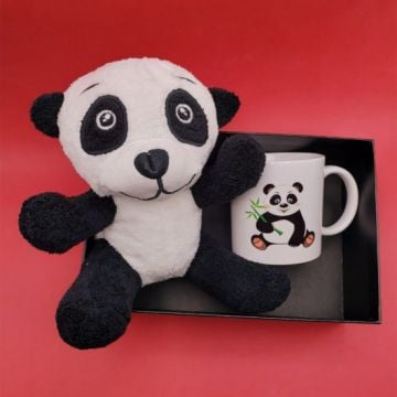 Peluş Panda ve Kupa Bardak Hediye Seti