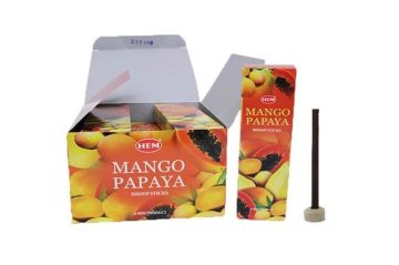 Hem Mango Papaya Dhoop Naturel Çubuk Tütsü (12 x 25 gr)