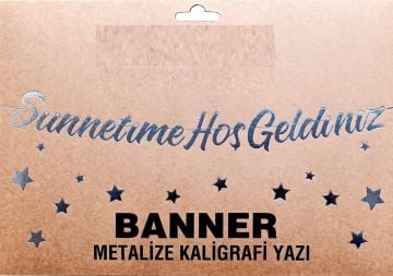 Sünnetime Hoşgeldin Gümüş Banner Uzar Yazı