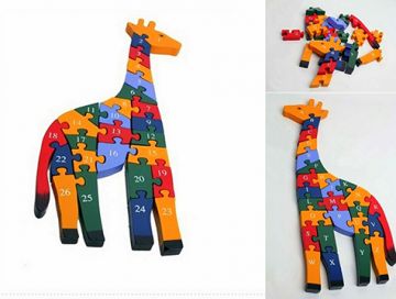 Ahşap Puzzle Zürafa Figürlü Yapboz