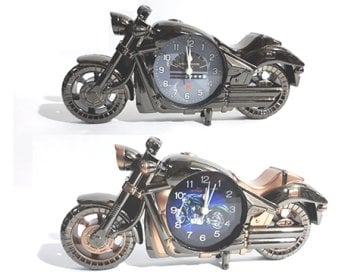 Dekoratif Motosiklet Tasarımlı Alarmlı Masa Saati