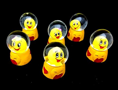 Dekoratif Mini Emoji Cam Kar Küresi