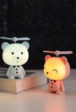 Masa Üstü Şarjlı Usb Sevimli Mini Ayıcık Soğutucu Fan