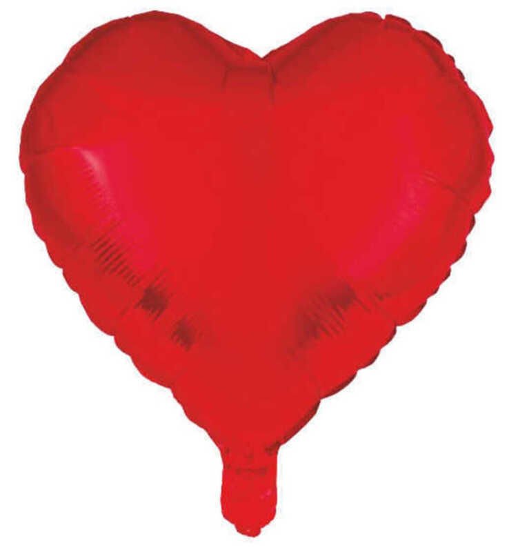 Sevgiliye Folyo Balon Kalpli Kırmızı 50 Adet (60 cm & 60 cm)