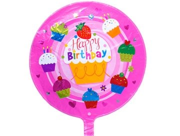 Pastalı Happy Birthday Folyo Balon