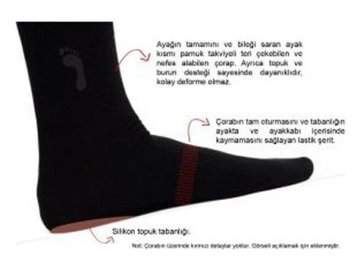 Heeltex Topuk Dikeni Çorabı