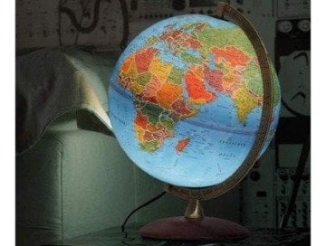 Fiziki Işıklı Dünya Küresi (20 cm)