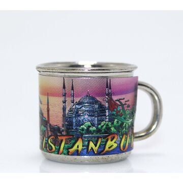 Metal İstanbul Manzaralı Shot Bardaklı Magnet