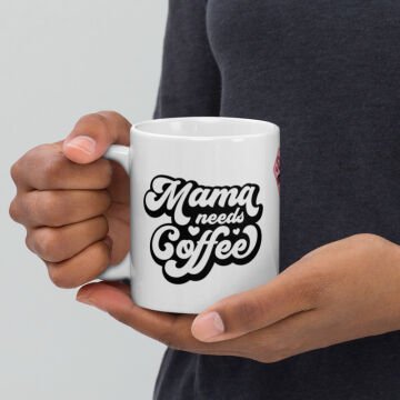 Mama Needs Coffee Temalı Anneler Gününe Özel Seramik Kupa Bardak