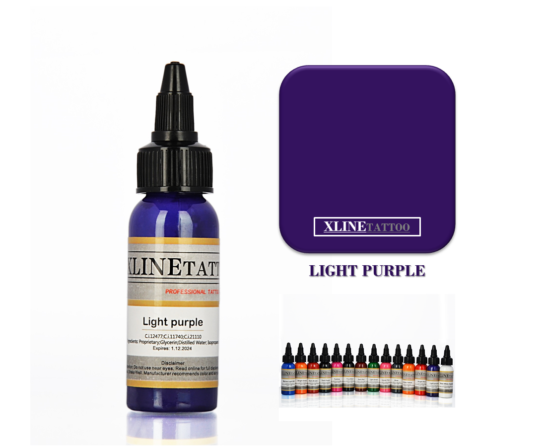 1 Oz Xlinetattoo Light Purple Dövme Boyası - 30ml Mor Dövme Mürekkebi