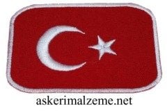 Türk Bayrağı Arması Patch Cırtlı Model, Peç Model