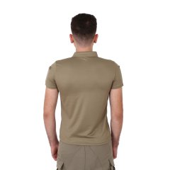 Single Sword Tactical Kısa Kollu Polo Yakalı Bej Tşört