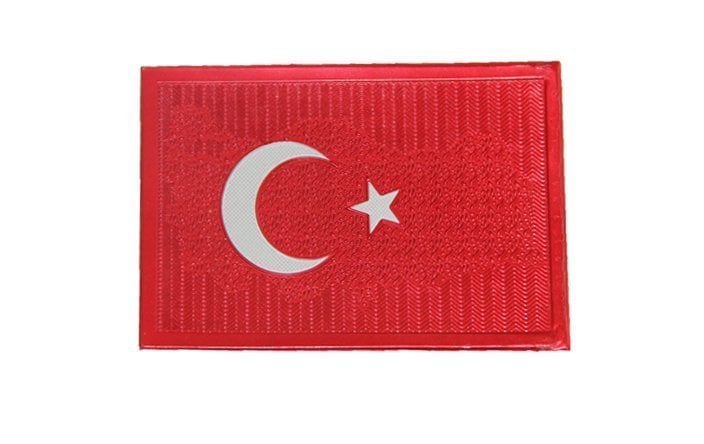 Türk Bayraklı Üç Boyutlu  Arma & Patch
